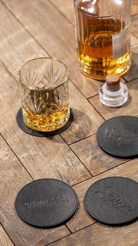 Kundengeschenk Glasuntersetzer